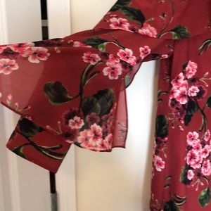 Eloquii Dresses - Eloquii red floral dress with ruffles Eloquii Dresses - Eloquii red floral dress with ruffles